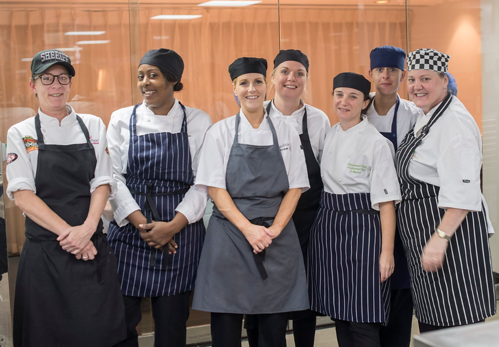 All-female brigade of chefs from Elior UK at the Women of the Year lunch 2019